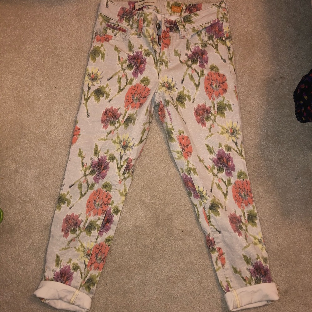 Pilcro and the Letterpress Floral Denim Pants